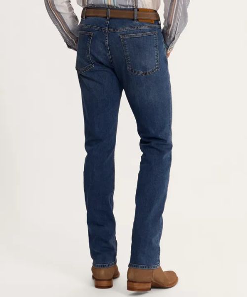 Men's premium standard jeans - Medium Wash (Back)