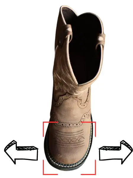 Stretching the toe of a cowboy boot