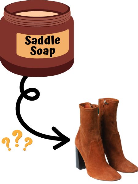 Apply saddle soap to suede cowboy boots