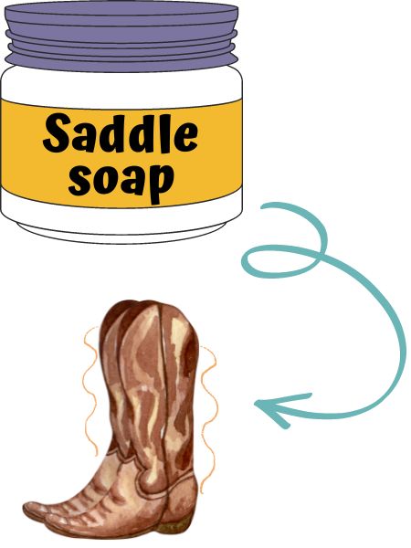 Use saddle soap to soften leather cowboy boots