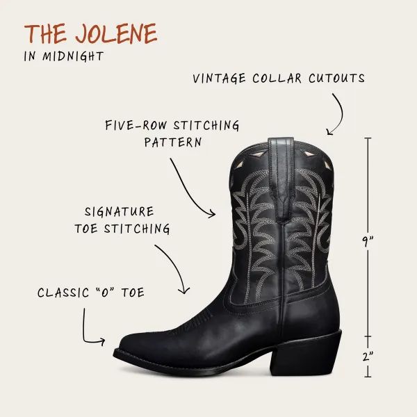 structure of The Jolene boots from Tecovas
