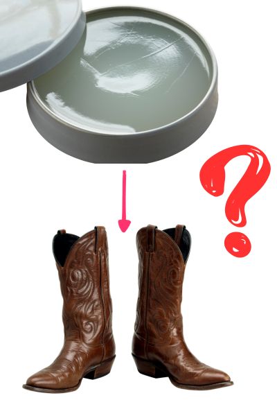Applying petroleum jelly on Leather boots