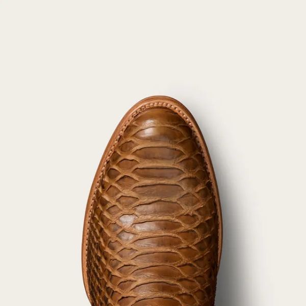 The round toe of The Brady cowboy boots from Tecovas