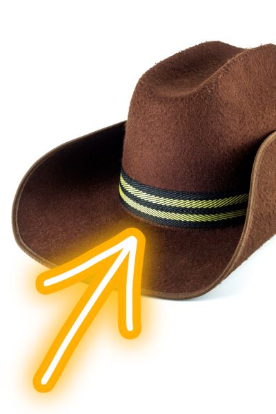 hat band of cowboy hat