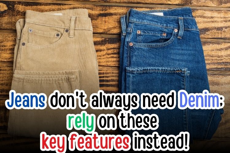Jeans make from different materials