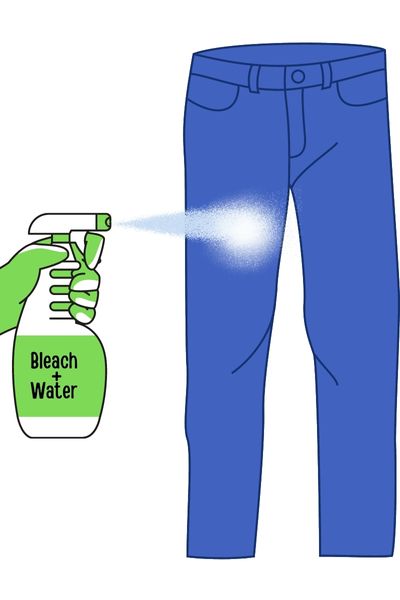 Spray to bleach jeans