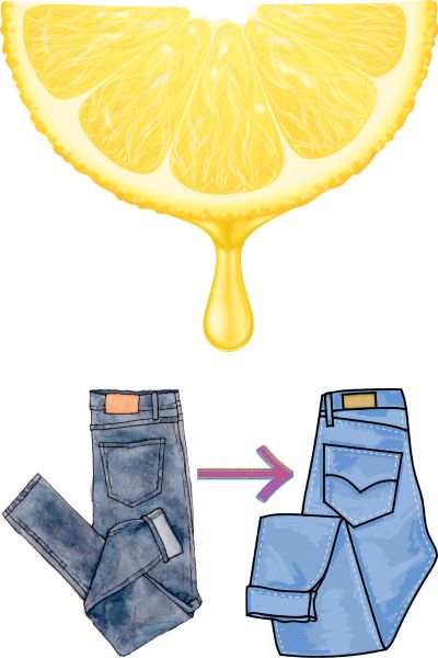 Use lemon juice to fading jeans