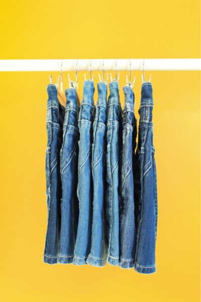 Hanging jeans