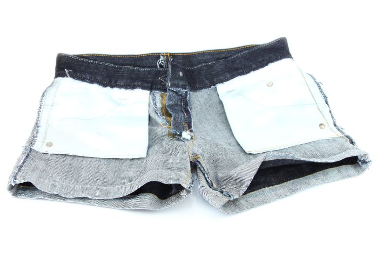 Inside out denim short jeans