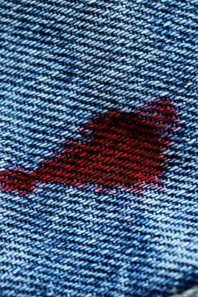 Make up stain on denim jeans