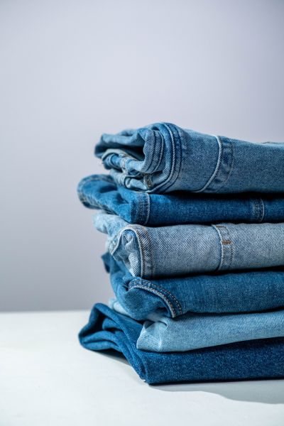 Many jeans on the table