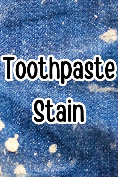 Toothpaste Stain on denim