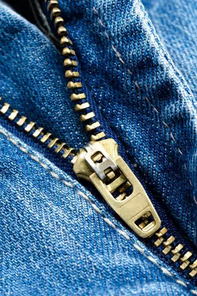 Zipper showing on jeans