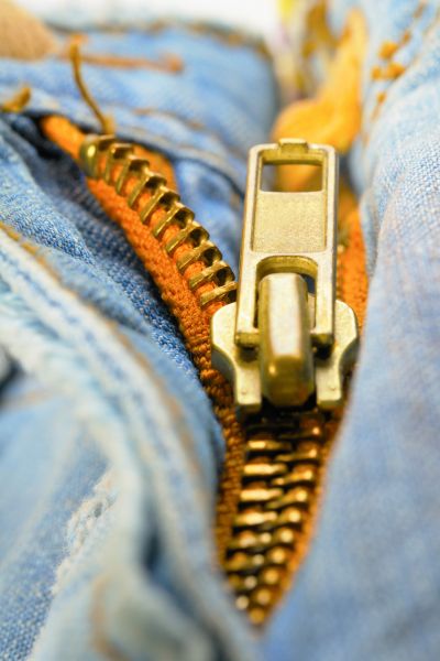 zipper on jeans