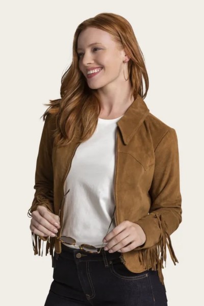 Tecovas WOMEN'S SUEDE FRINGE JACKET