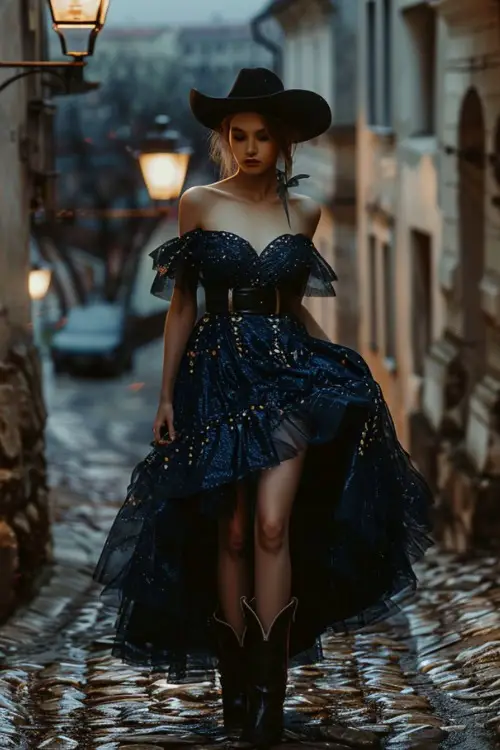 55+ Evening Cowboy Boots Outfits: Turn Heads All Night Long - From The