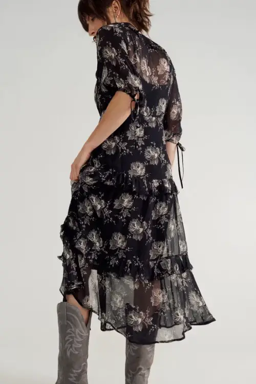 Tecovas Women's Elbow-Length Maxi Dress