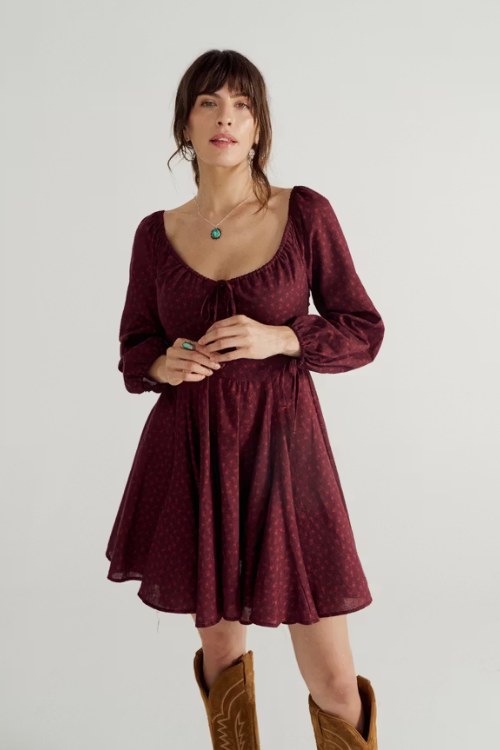 Tecovas Women's Long Sleeve Mini Dress