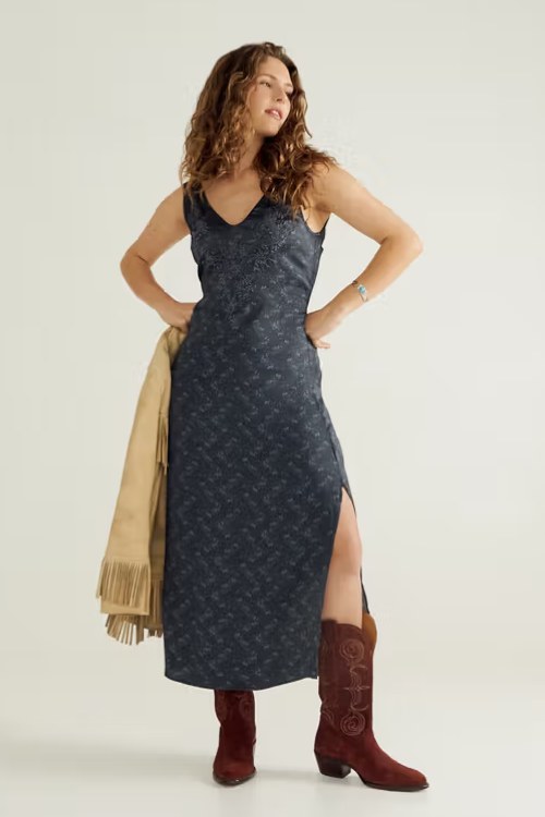 Women's Embroidered Slip Dress