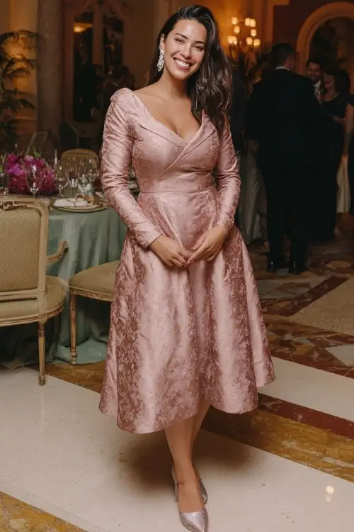 plus size winter wedding guest dress