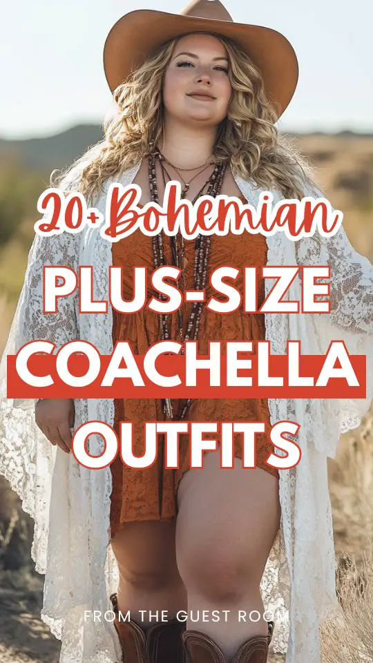 a plus size woman wears a boho dress with a lace coat