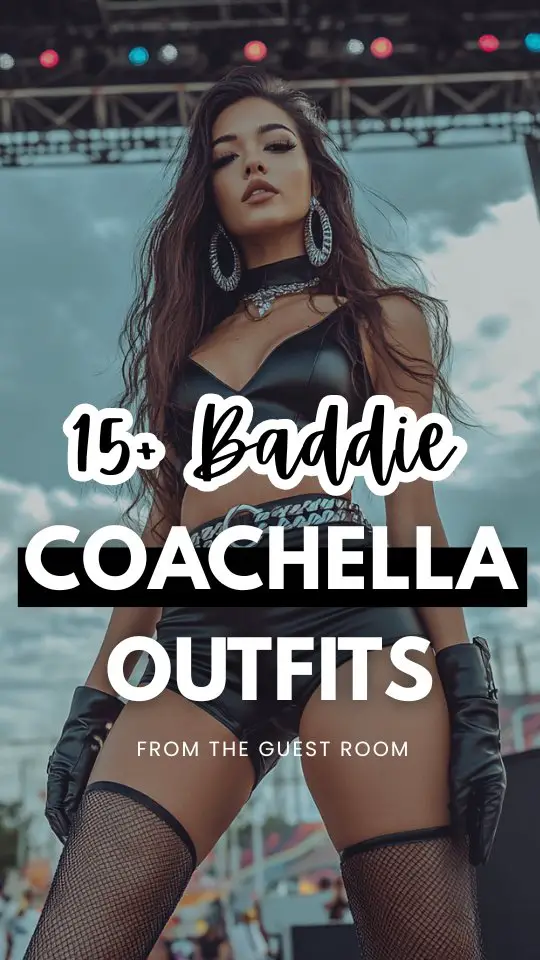 a woman wears a baddie outfit for coachella