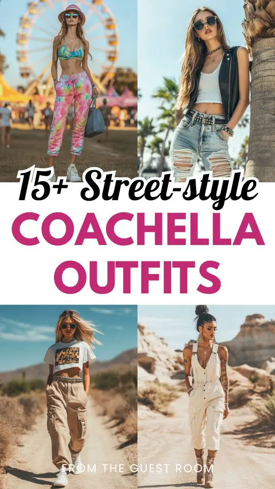 women wear street style outfits for coachella