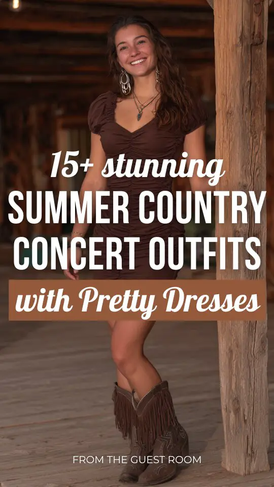 15 summer country concert outfits with pretty dresses.