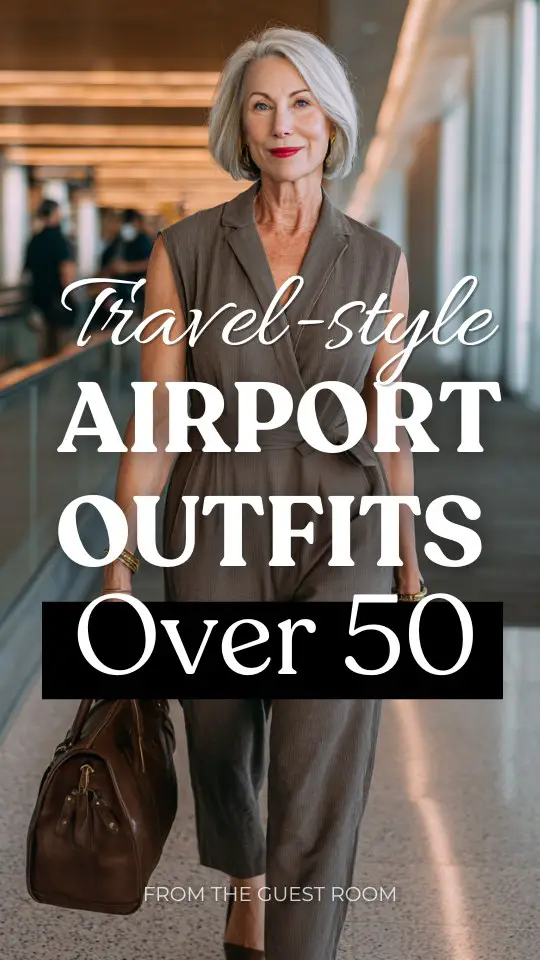 10 Classy Airport Travel Outfits for Women over 50: Relaxed Yet Refined Looks
