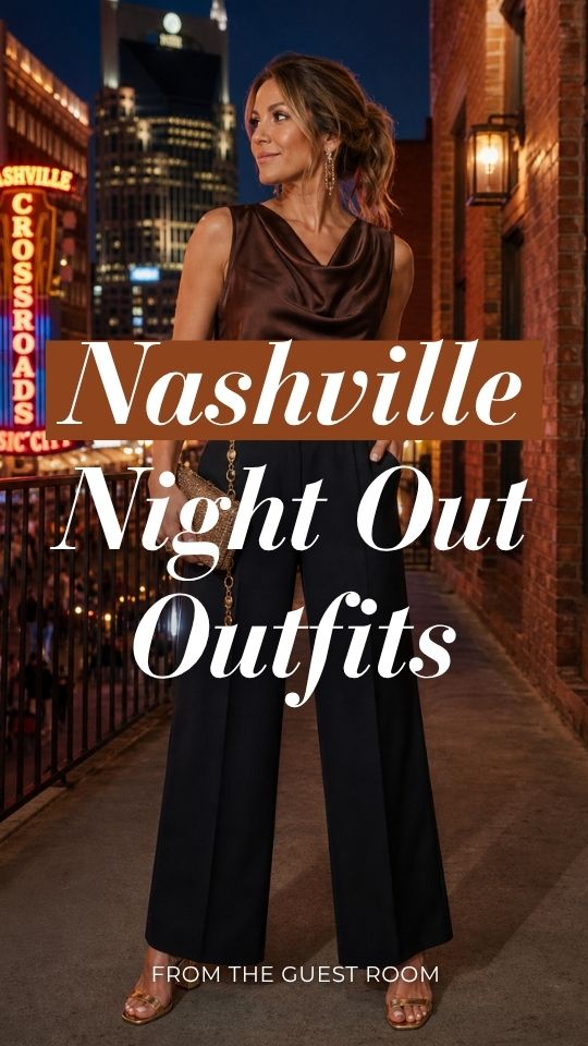 a woman in a Nashville night out outfit