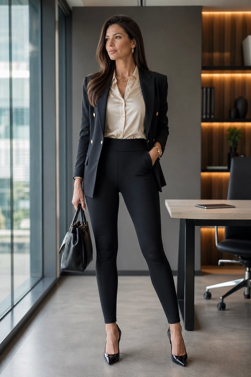 Leggings Outfits for Work That Look Polished and Comfortable