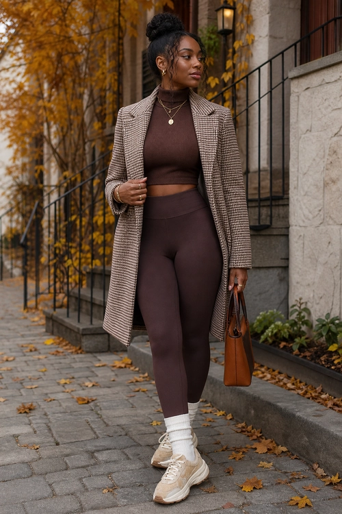 Fall Leggings Outfits for Black Women with Chic Seasonal Layers